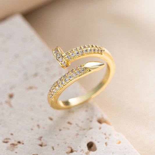 Golden Nail Ring