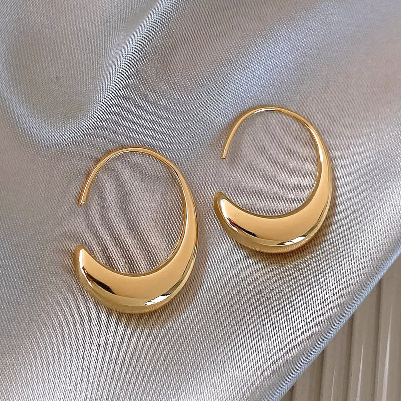 Sculptural Crescent Hoop Earrings