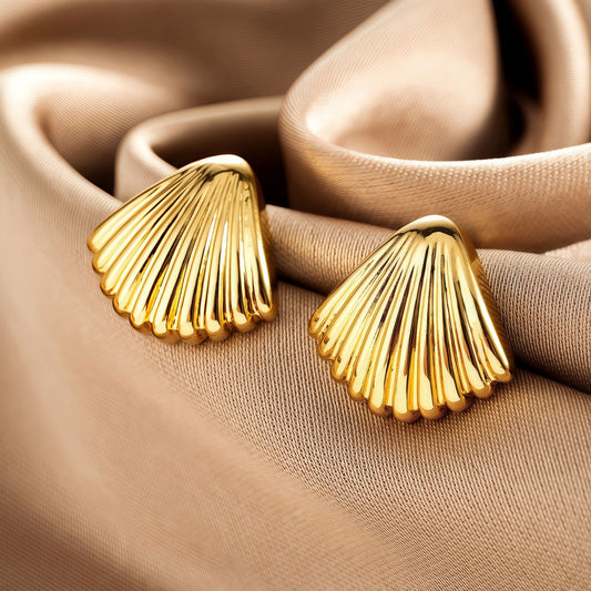 Sculpted Shell Statement Earrings