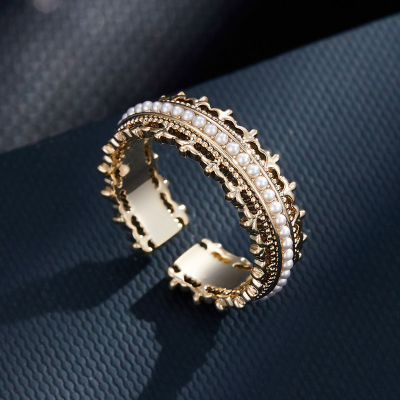 Crown of Pearls Ring