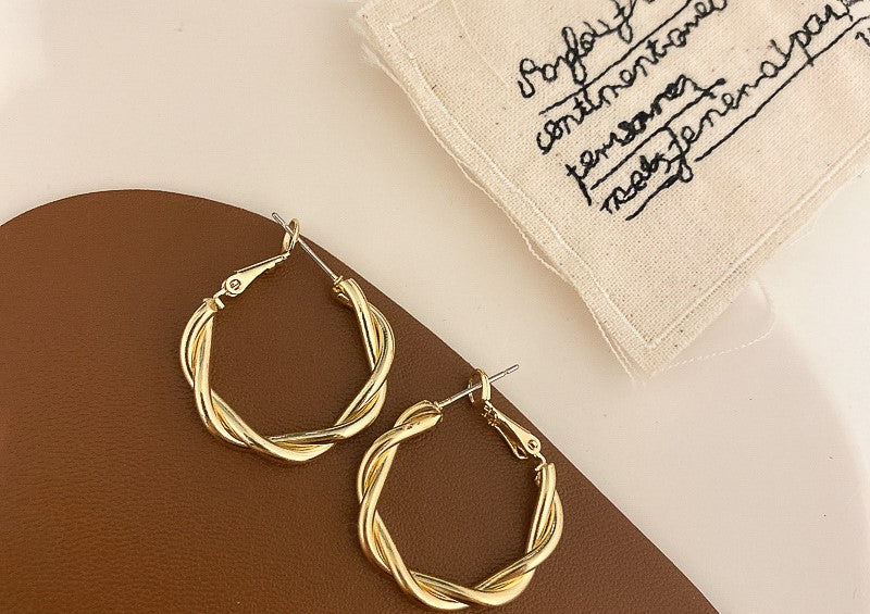 Braided Sculptural Hoop Earrings