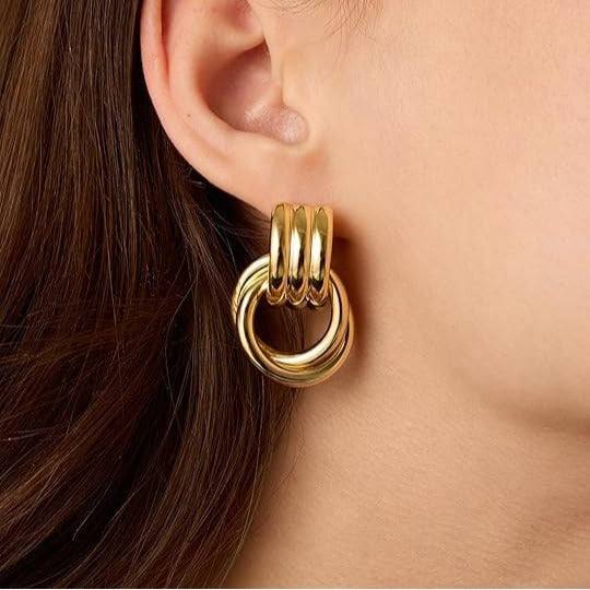 Triple Link Statement Earrings