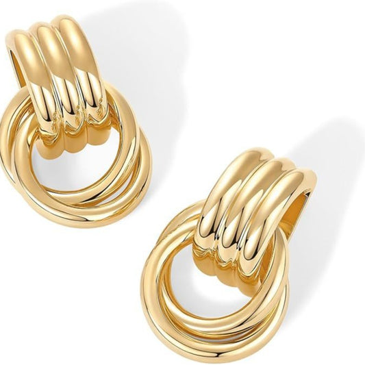 Triple Link Statement Earrings