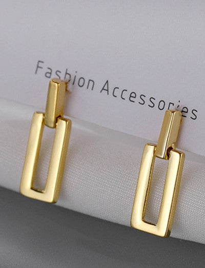 Geometric Rectangle Drop Earrings
