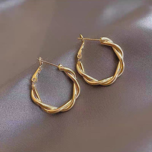 Braided Sculptural Hoop Earrings