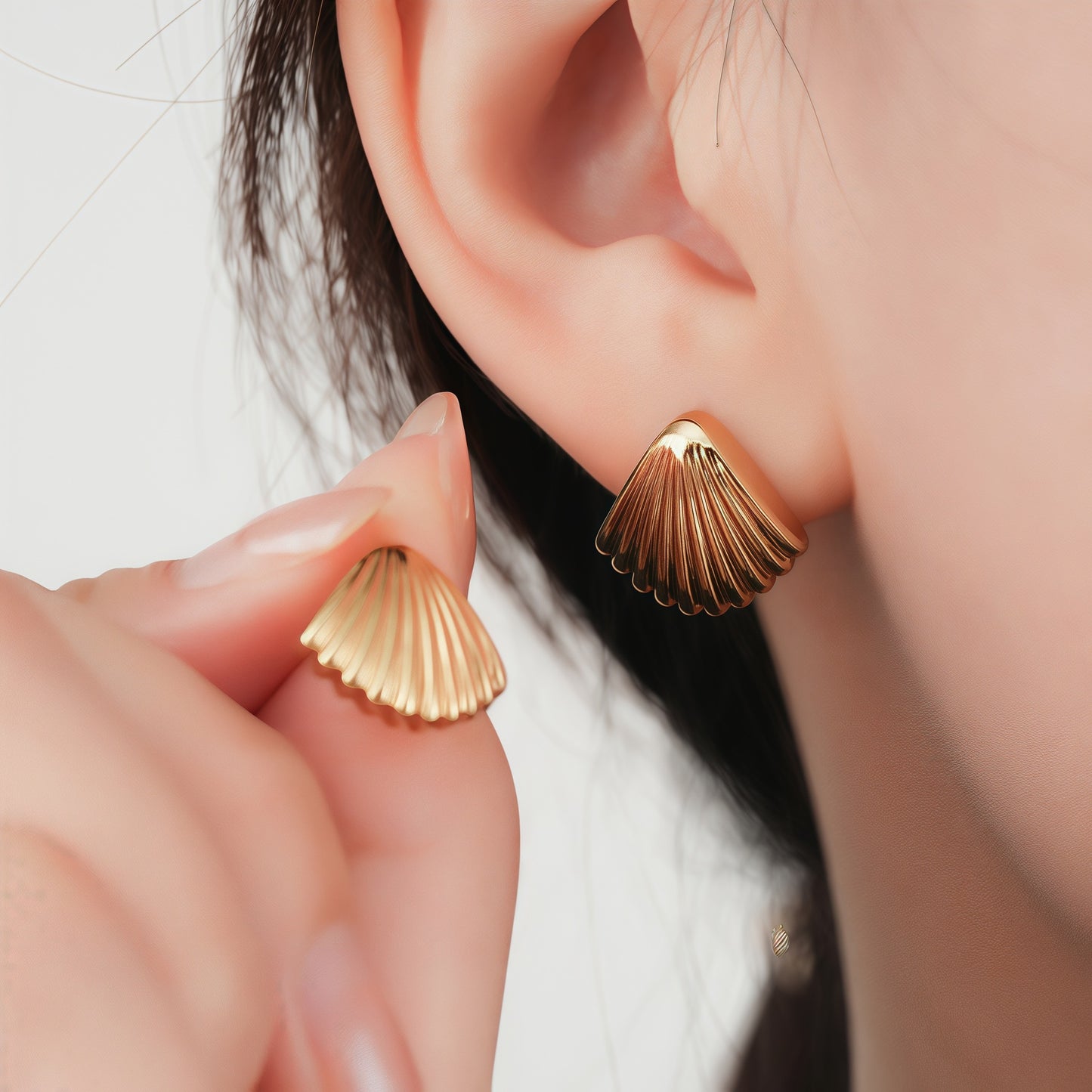 Sculpted Shell Statement Earrings
