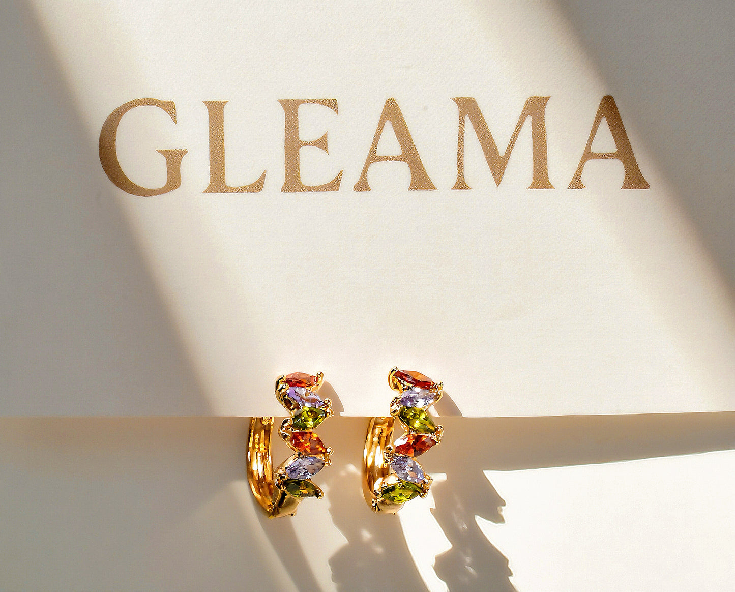 Colorful Gemstone Huggie Earrings