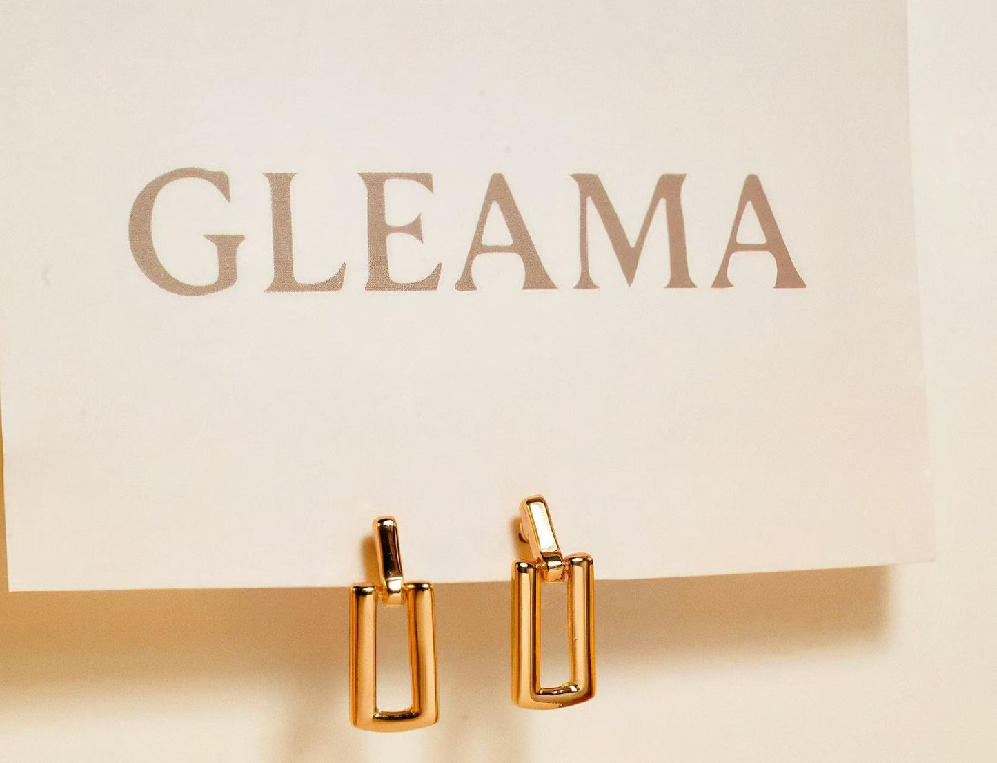 Geometric Rectangle Drop Earrings