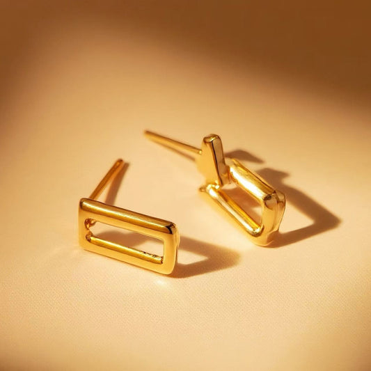 Geometric Rectangle Drop Earrings