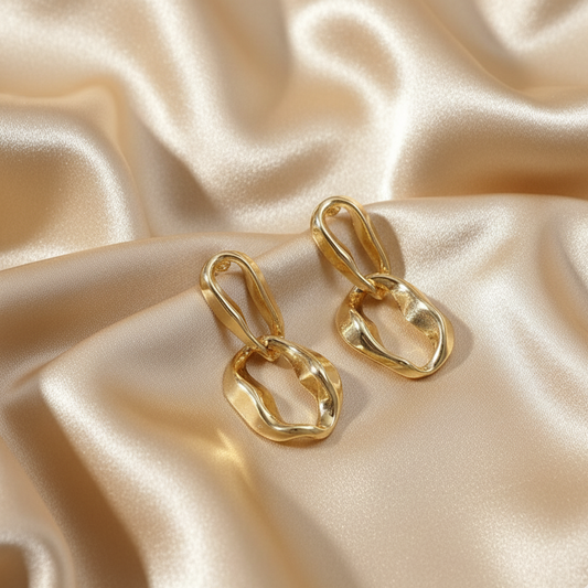 Molten Chain Drop Earrings
