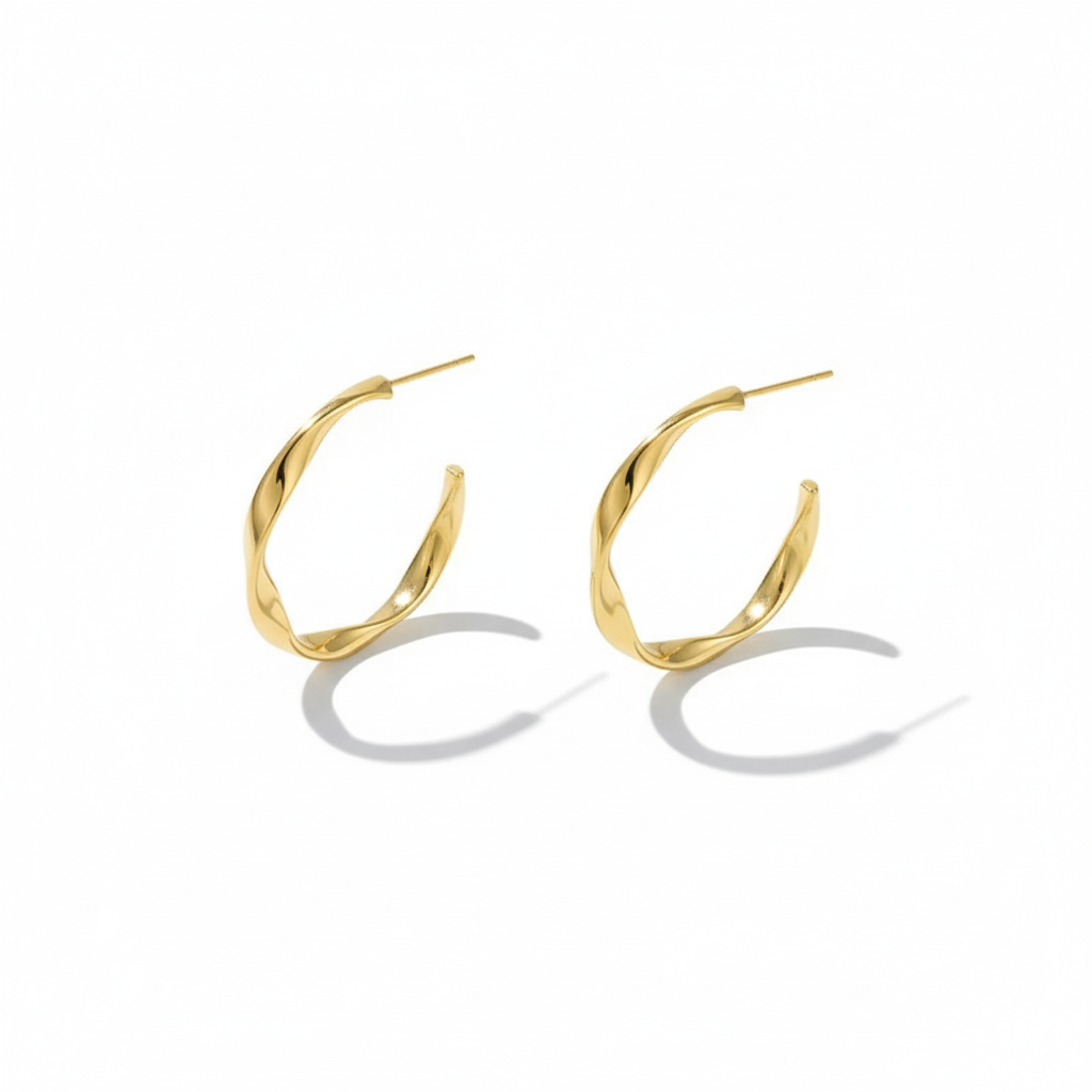 Twisted Minimal Hoop Earrings