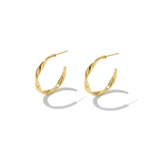 Twisted Minimal Hoop Earrings