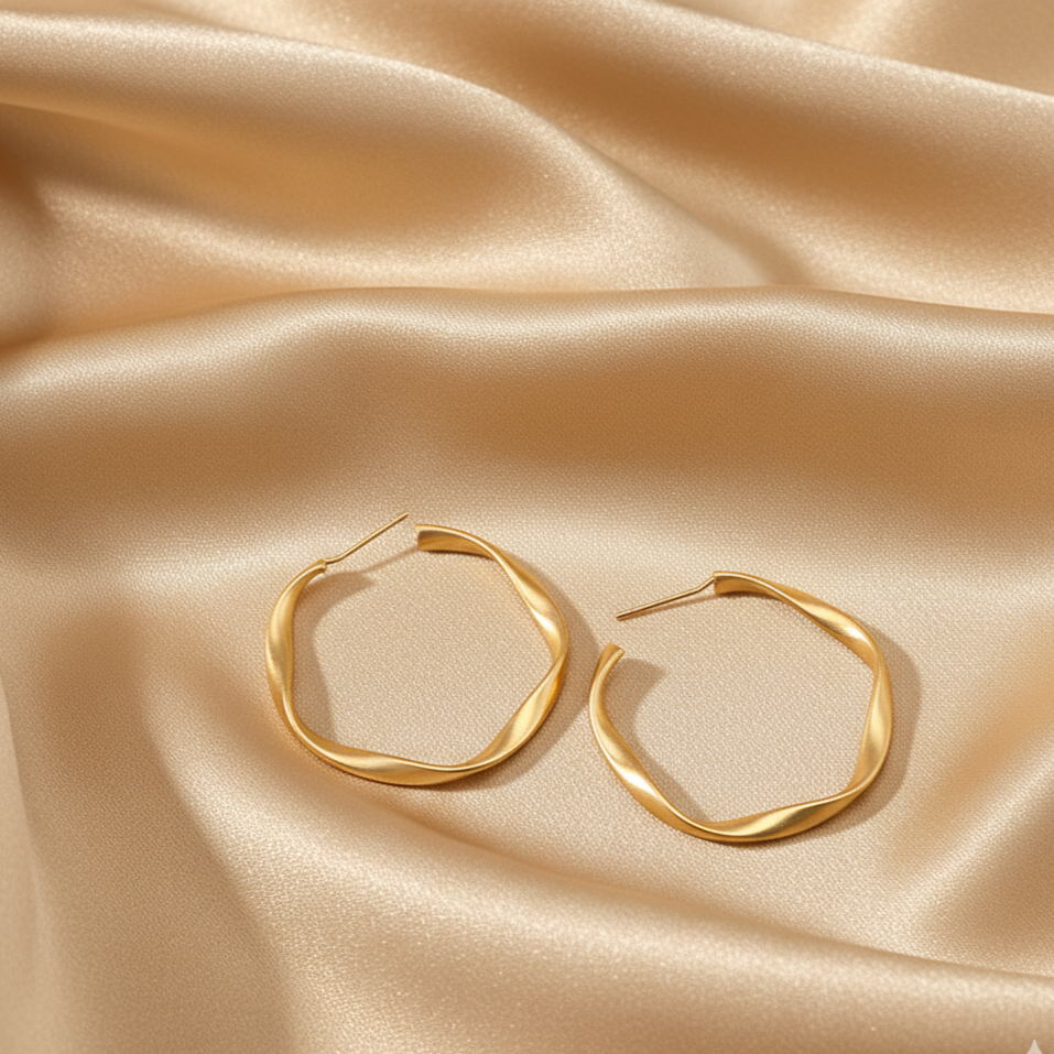 Twisted Minimal Hoop Earrings